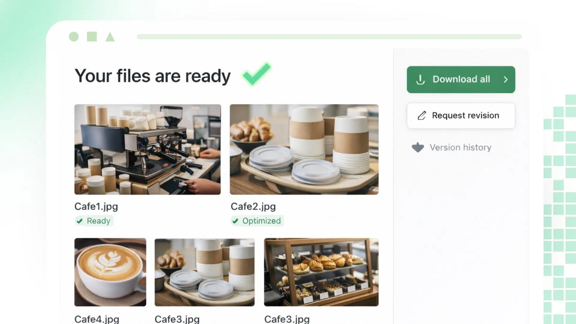 Step 3: You Receive + Revise - Final image delivery and quick revisions